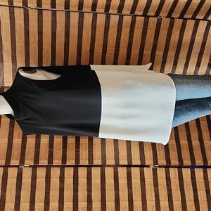 EUC! Chicos Color Block Zip Neck Top